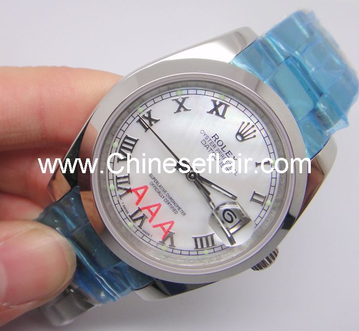 Rolex Datejust Watch Sapphire glass White MOP Face